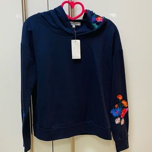 NWT Cravefame Blue Hoodie with Embroidery Navy Size Small